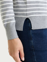 Maglia girocollo a righe pari Four Seasons Neri Donna - Ragno