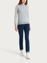 Maglia girocollo a righe pari Four Seasons Neri Donna - Ragno