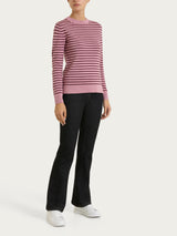 Maglia girocollo a righe pari Four Seasons Viola Donna - Ragno