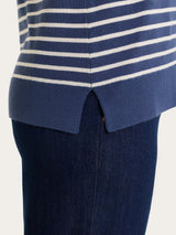 Maglia girocollo a righe pari Four Seasons Blu Donna - Ragno