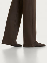 Pantalone ampio in Compact Marroni Donna - Ragno