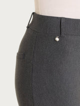 Pantalone a sigaretta con passanti in Compact Neri Donna - Ragno