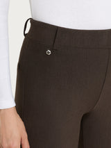 Pantalone a sigaretta con passanti in Compact Marroni Donna - Ragno
