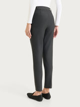 Pantalone a sigaretta con passanti in Compact Neri Donna - Ragno