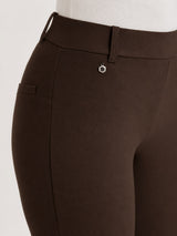 Pantalone a sigaretta con passanti in Compact Marroni Donna - Ragno