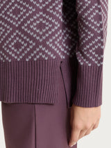 Cardigan aperto a rombi in NaturalSoft Viola Donna - Ragno