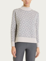 Lupetto a rombi in NaturalSoft Bianchi Donna - Ragno