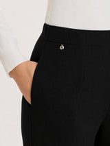 Pantalone ampio con tasche in Winter Twill Neri Donna - Ragno