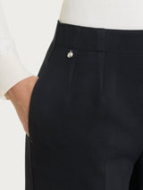 Pantalone dritto con tasche in Winter Twill Neri Donna - Ragno