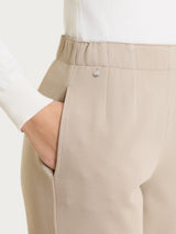 Pantalone a sigaretta con spacchetti in Winter Twill Grigi Donna - Ragno