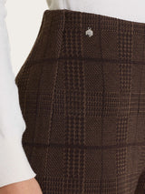 Pantalone ampio con check pattern in Jacquard Marroni Donna - Ragno