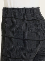 Pantalone dritto con check pattern in Jacquard Neri Donna - Ragno