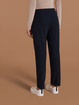 Pantalone dritto con tasche in Scuba Soft Touch Blu Donna - Ragno