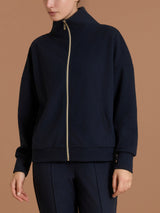 Giacchina con zip in Scuba Soft Touch Blu Donna - Ragno