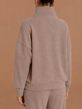 Giacchina con zip in Scuba Soft Touch Marroni Donna - Ragno