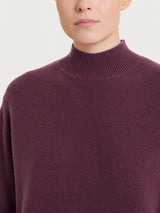 Lupetto con punto riso in Soft Wool Viola Donna - Ragno