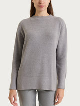 Maglia girocollo con punto riso in Lurex NaturalSoft Neri Donna - Ragno