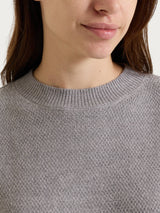 Maglia girocollo con punto riso in Lurex NaturalSoft Neri Donna - Ragno