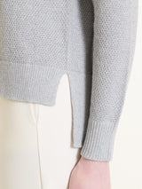 Maglia girocollo con punto riso in Lurex Soft Wool Neri Donna - Ragno