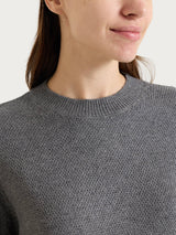 Maglia girocollo con punto riso in Lurex NaturalSoft Neri Donna - Ragno