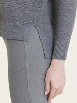 Maglia girocollo con punto riso in Lurex Soft Wool Neri Donna - Ragno