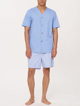 Pigiama corto aperto in navetta di cotone Rosa Uomo - Ragno