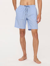 Pantaloncino corto in navetta di cotone Blu Uomo - Ragno