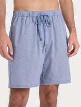 Pantaloncino corto in navetta di cotone Blu Uomo - Ragno