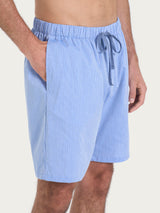 Pantaloncino corto in navetta di cotone Blu Uomo - Ragno