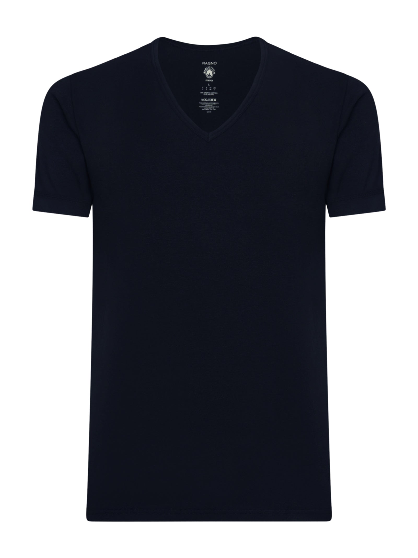 T-shirt Estiva Uomo In Fibra Di Bambù – Scollo A V, Manica Corta, Elasticizzata, Taglie Forti Fino Alla 4XL - Foto 3