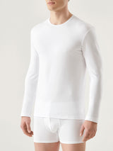 Comfort - Maglietta girocollo a manica lunga in cotone elasticizzato - - Ragno