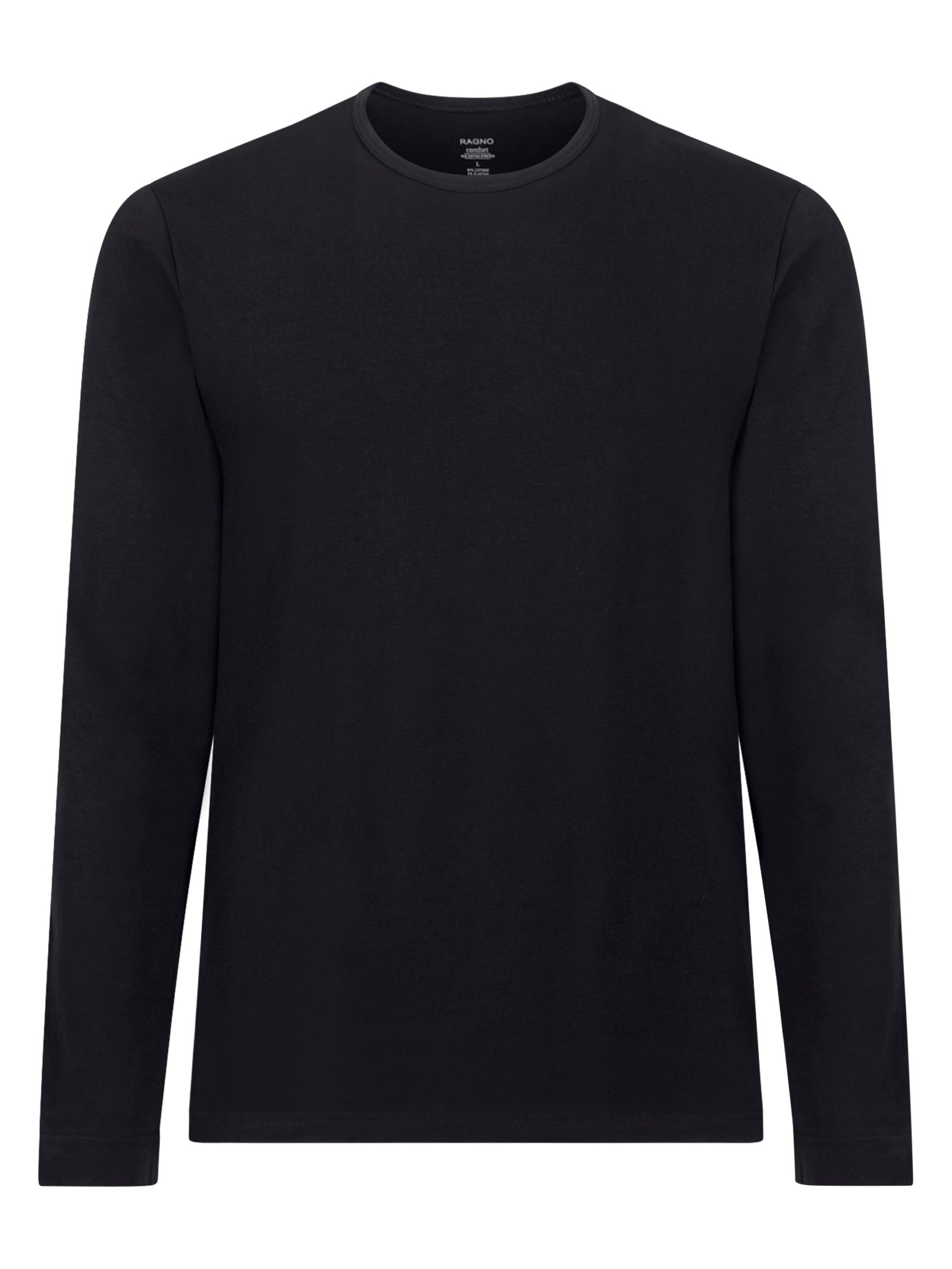 Manica Lunga Magliette Girocollo Cotone Comfort Maglietta