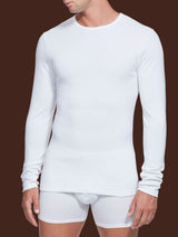 Maglia girocollo in Thermo Cotton Bianchi Uomo - Ragno