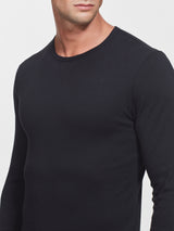 Maglia girocollo in Thermo Cotton Neri Uomo - Ragno