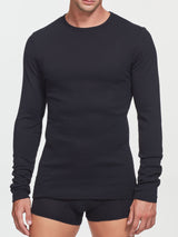 Maglia girocollo in Thermo Cotton Blu Uomo - Ragno