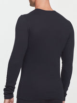 Maglia girocollo in Thermo Cotton Blu Uomo - Ragno