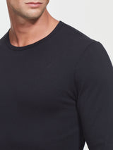 Maglia girocollo in Thermo Cotton Blu Uomo - Ragno