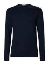 Maglia girocollo in Thermo Cotton Blu Uomo - Ragno