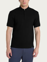Polo in Cotton Piquet Stretch Neri Uomo - Ragno