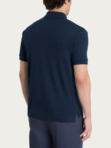 Polo in Eco Cotton Piquet Stretch Blu Uomo - Ragno