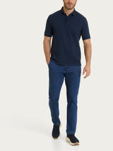 Polo in Cotton Piquet Stretch Blu Uomo - Ragno