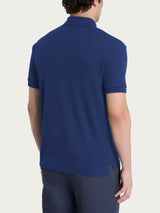 Polo in Cotton Piquet Stretch Blu Uomo - Ragno