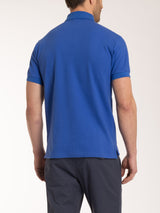 Polo in Cotton Piquet Stretch Blu Uomo - Ragno