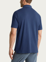 Polo in Cotton Piquet Stretch Blu Uomo - Ragno