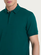 Polo in Cotton Piquet Stretch Verdi Uomo - Ragno