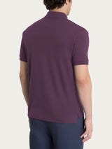 Polo in Cotton Piquet Stretch Viola Uomo - Ragno