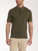 Polo in Cotton Piquet Stretch Verdi Uomo - Ragno