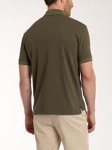 Polo in Cotton Piquet Stretch Verdi Uomo - Ragno
