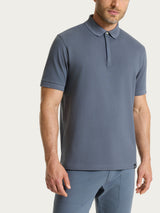Polo in Cotton Piquet Stretch Neri Uomo - Ragno