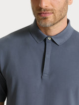 Polo in Cotton Piquet Stretch Neri Uomo - Ragno